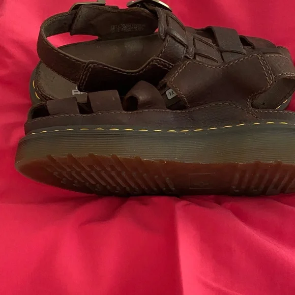 Dr. Martens Dark Brown Leather Sandals - Picture 3 of 9